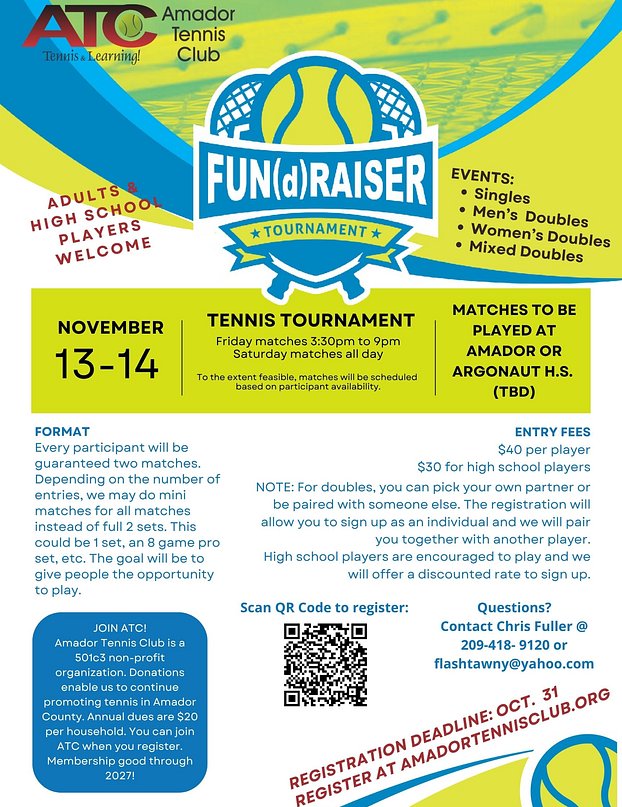 2026 ATC FUNdraiser Flyer