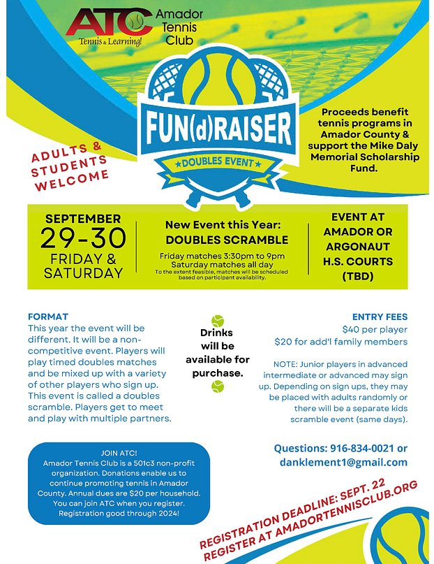 2023 ATC FUNdraiser Flyer